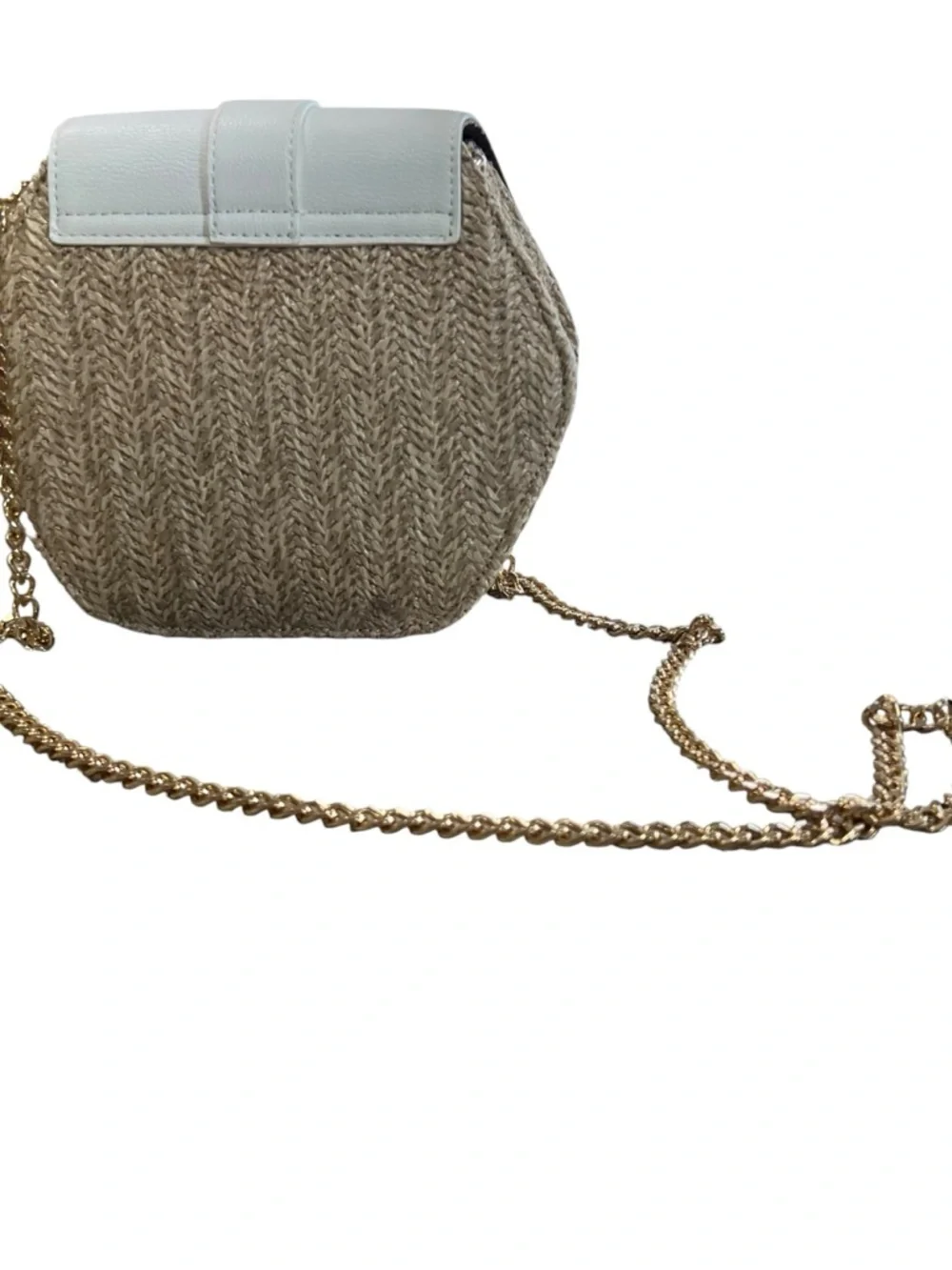 NEW CROSSI small basketwoven hexagon crossbody bag